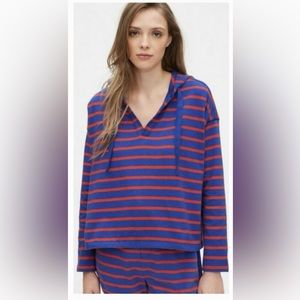 Gap V-Neck Striped Hoodie